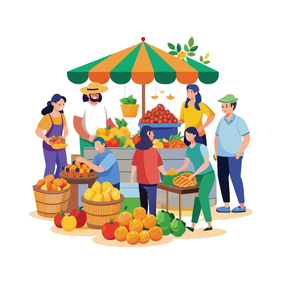 Realistic Fruits Illustration Concepts vector