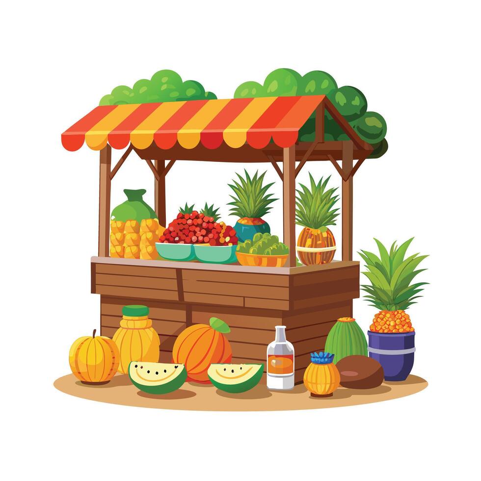 Realistic Fruits Illustration Concepts vector