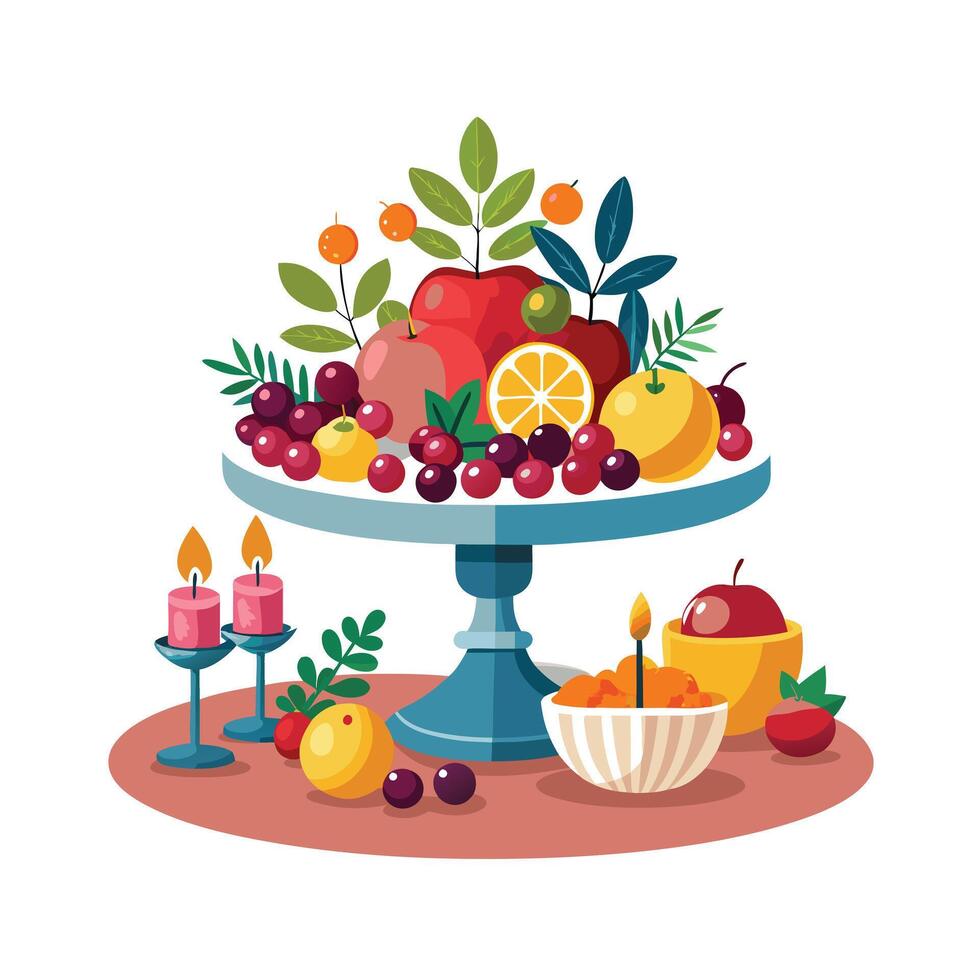 Realistic Fruits Illustration Concepts vector