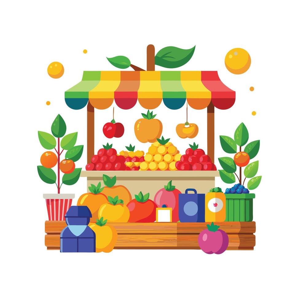 Realistic Fruits Illustration Concepts vector