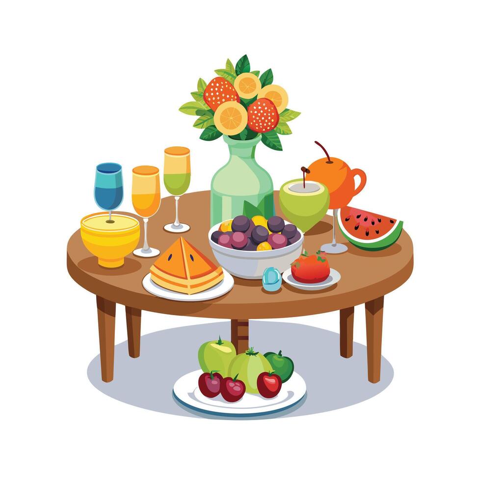 Realistic Fruits Illustration Concepts vector