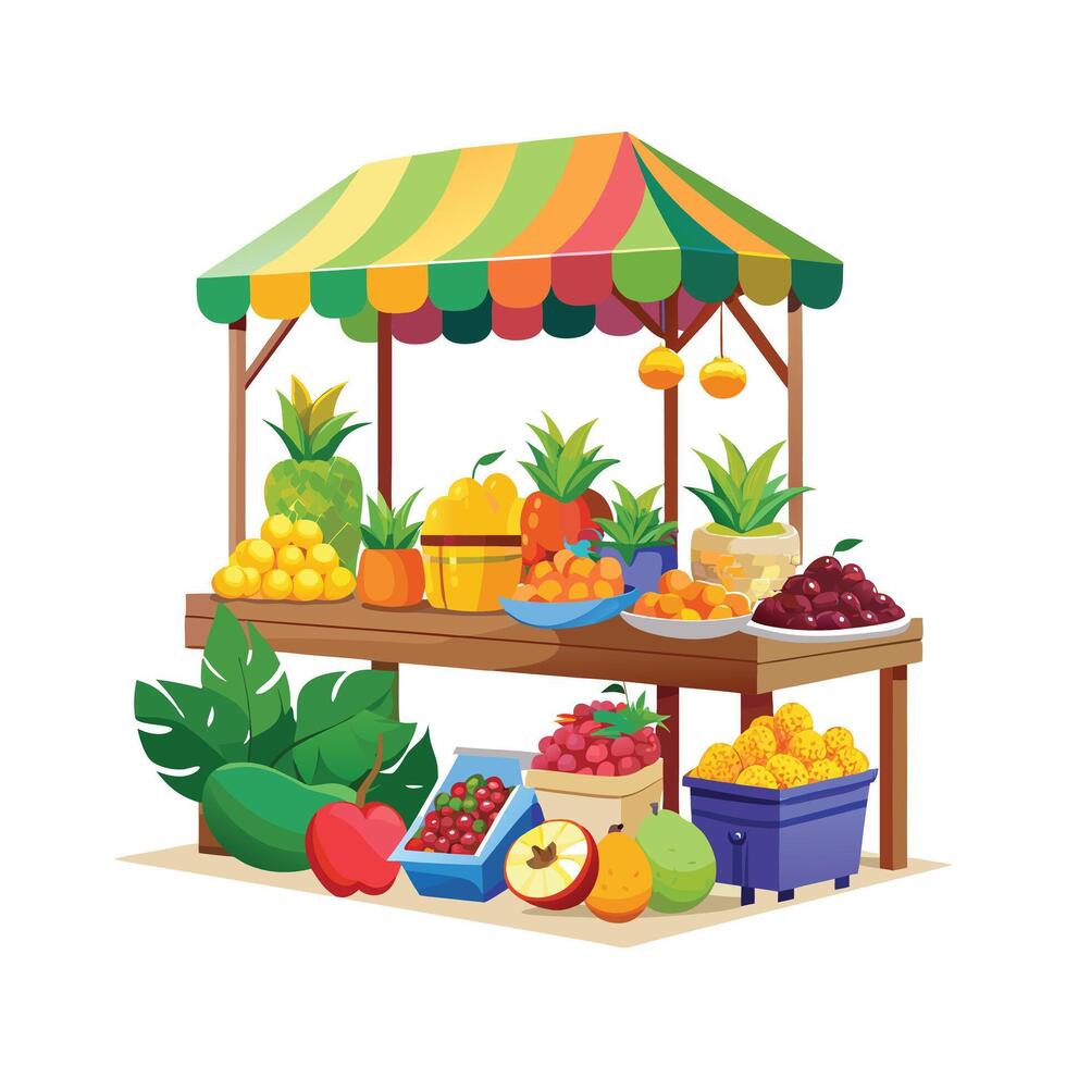 Realistic Fruits Illustration Concepts vector