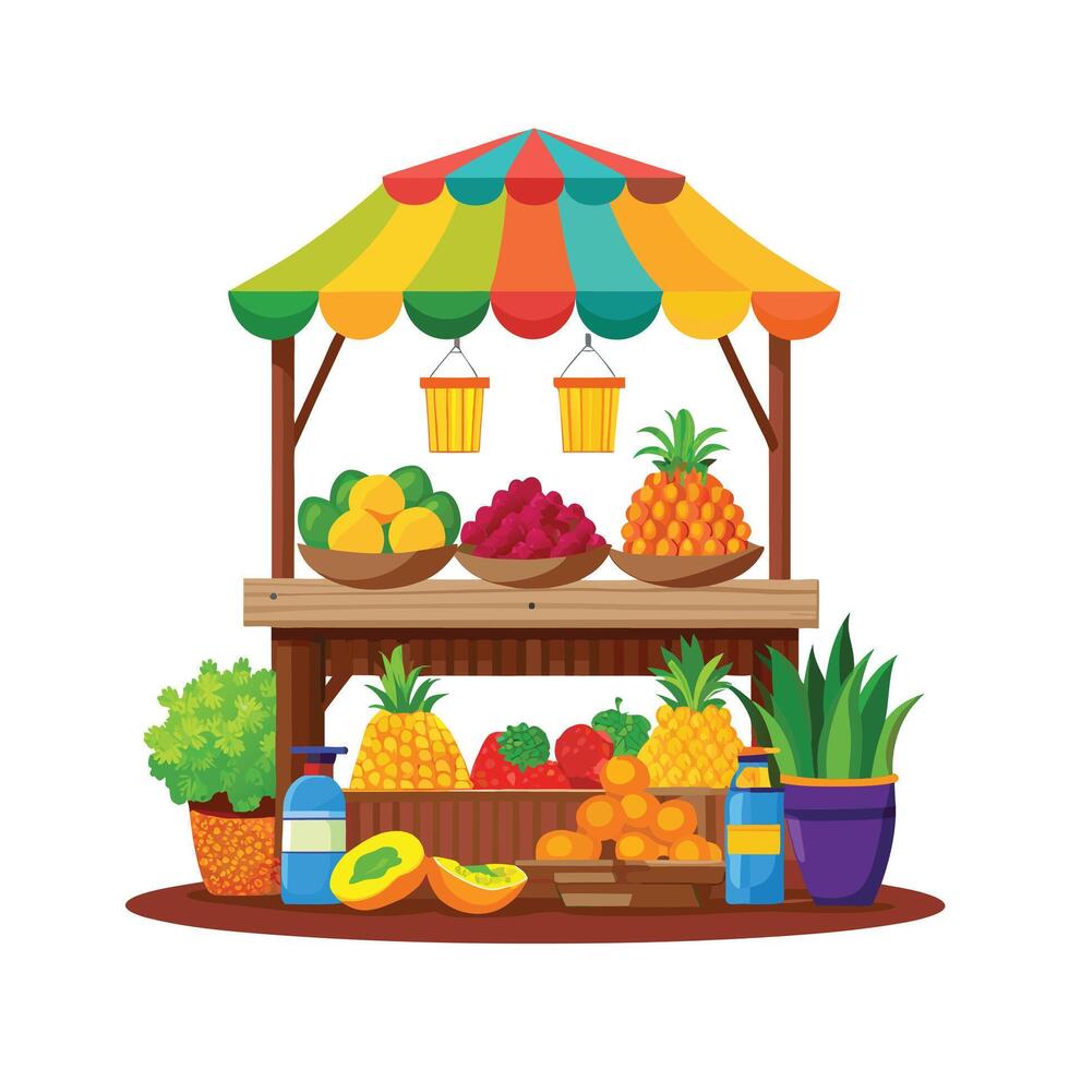Realistic Fruits Illustration Concepts vector
