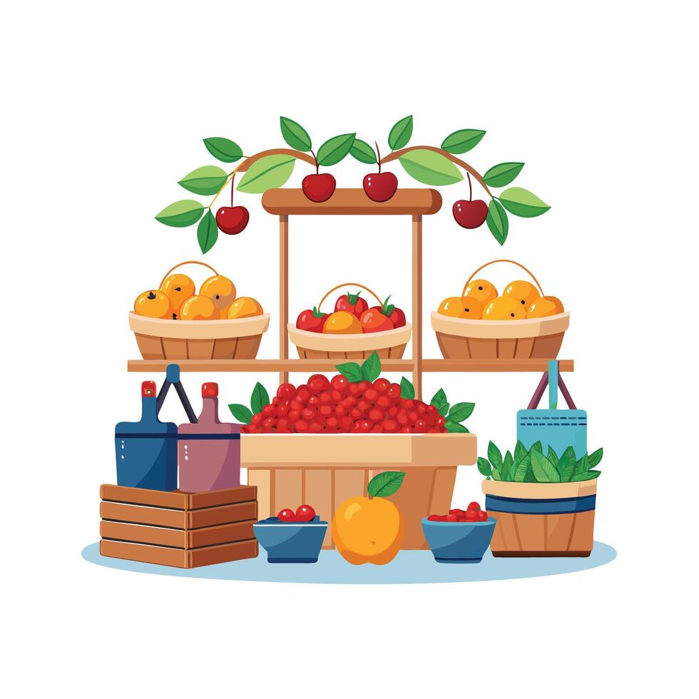 Realistic Fruits Illustration Concepts vector