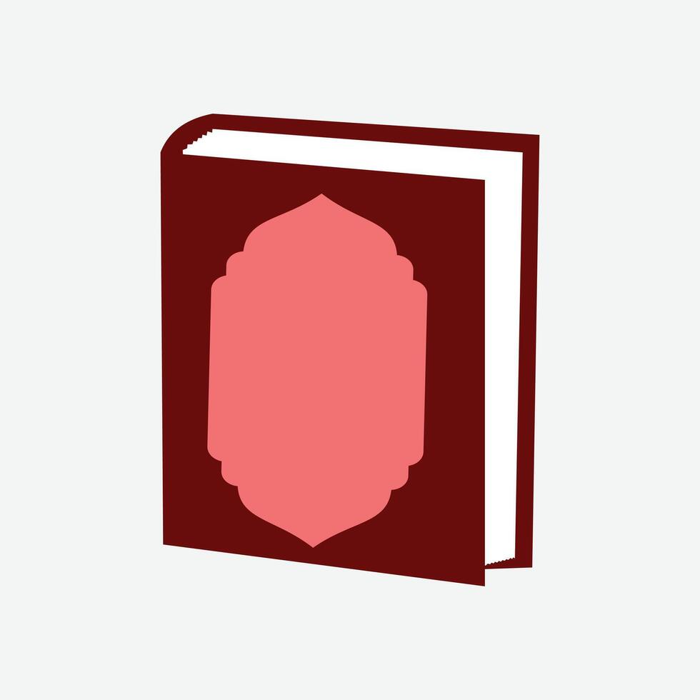 Quran icon in flat style. Illustration on white background. illustration of the Muslim holy book, namely the Quran. Design element illustration with an Islamic religious theme vector