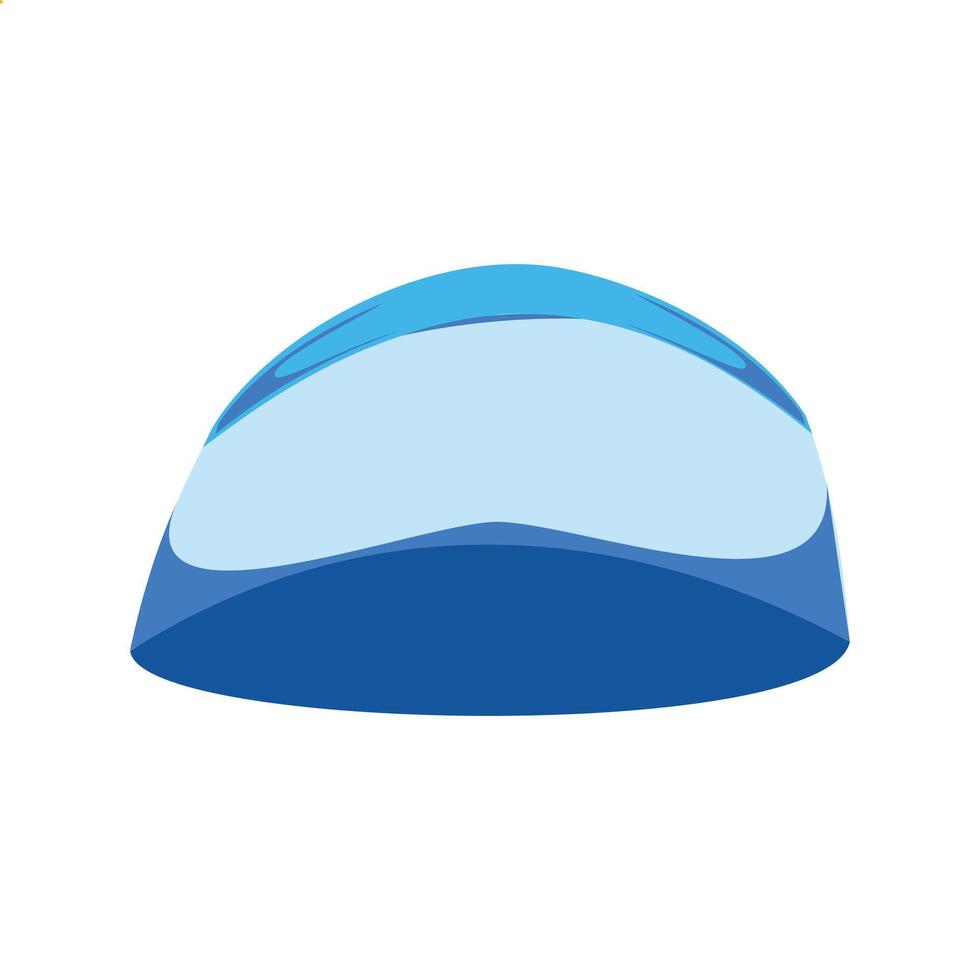 Beach hat icon. Flat illustration of beach hat. illustration of a skullcap or songkok. Illustration element design of accessories for worship for Muslims vector