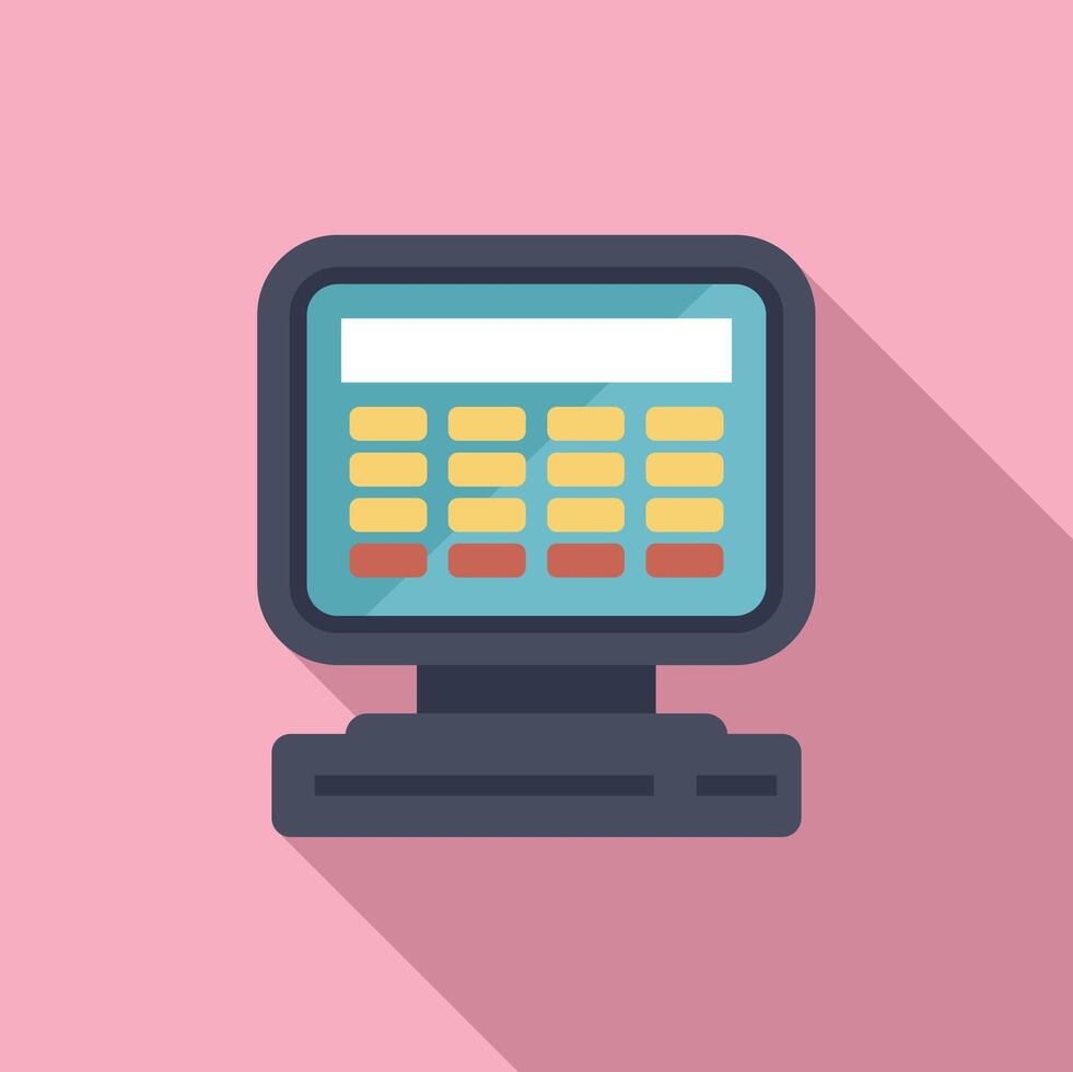 Electronic cash register showing total price for purchase vector