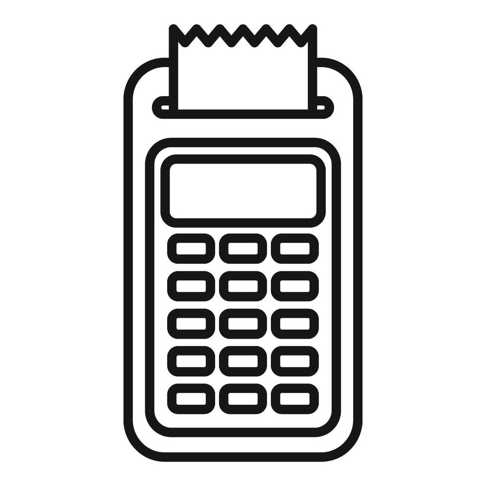 Payment terminal printing receipt finance and retail icon vector