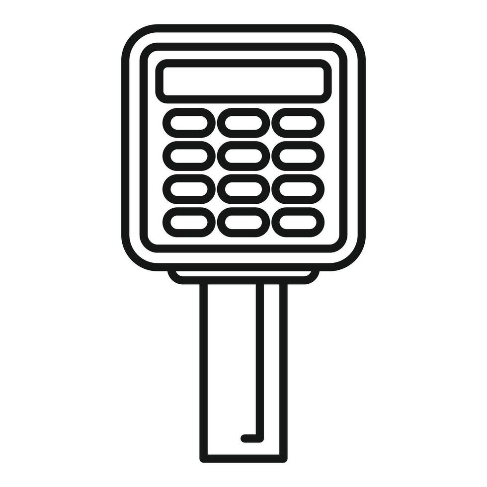 Electronic lock with buttons is locking and unlocking door vector