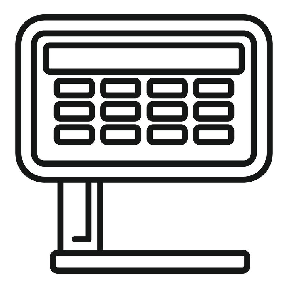 Electronic price display showing price tag in supermarket vector