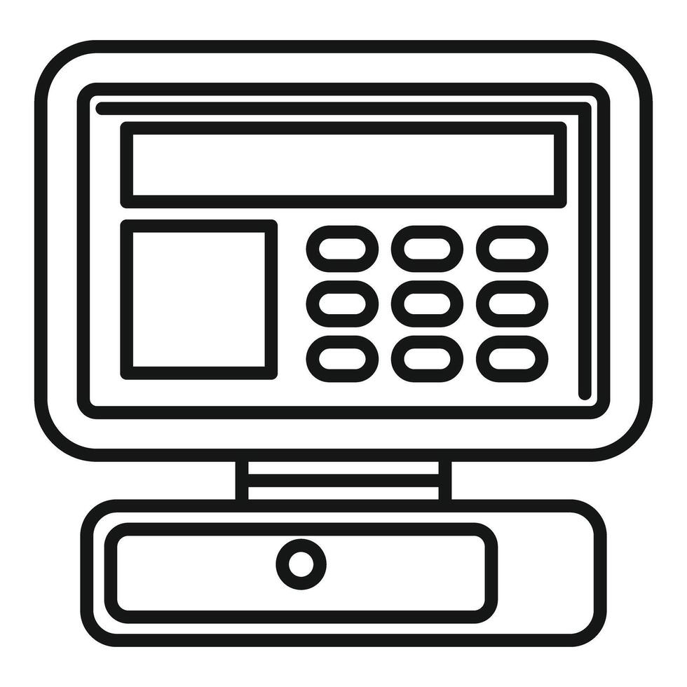 Point of sale terminal showing accepting payment concept vector