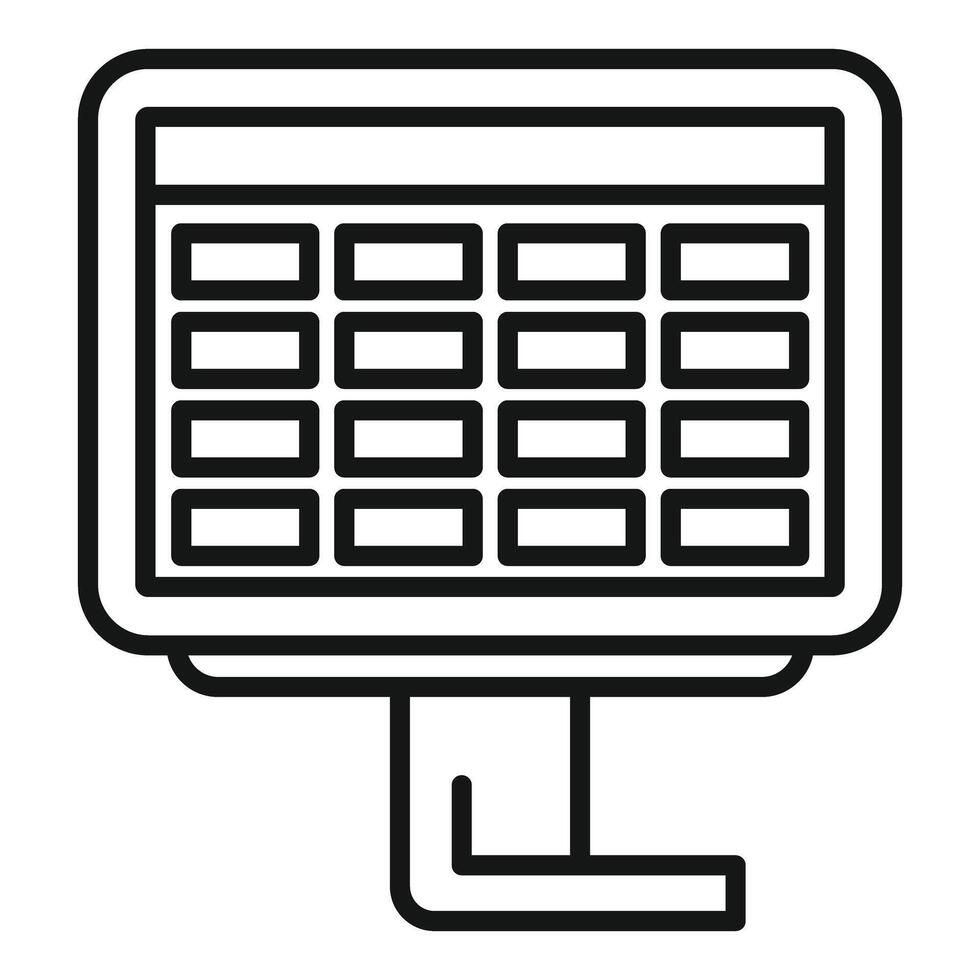 Electronic price tag displaying cost of goods vector