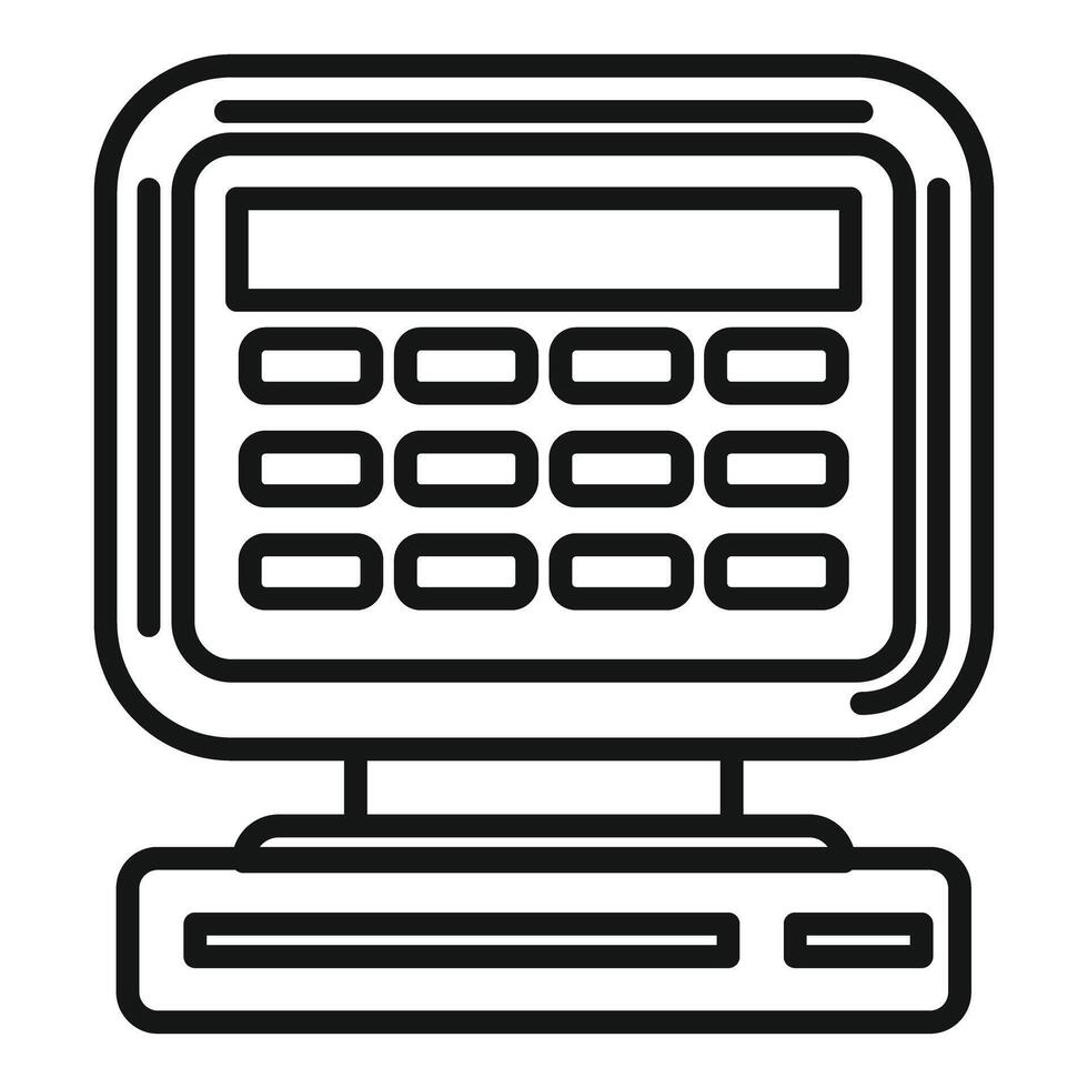 Modern pos terminal with blank screen accepting contactless payments vector