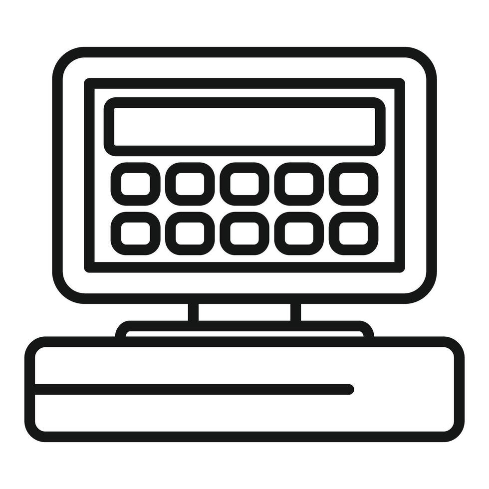 Cash register system showing accepting payments concept vector
