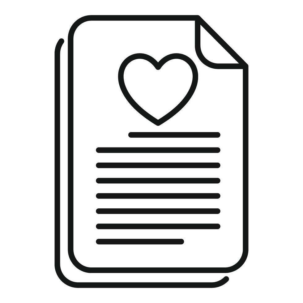 Love letter being written with heart shape symbol on top of paper vector