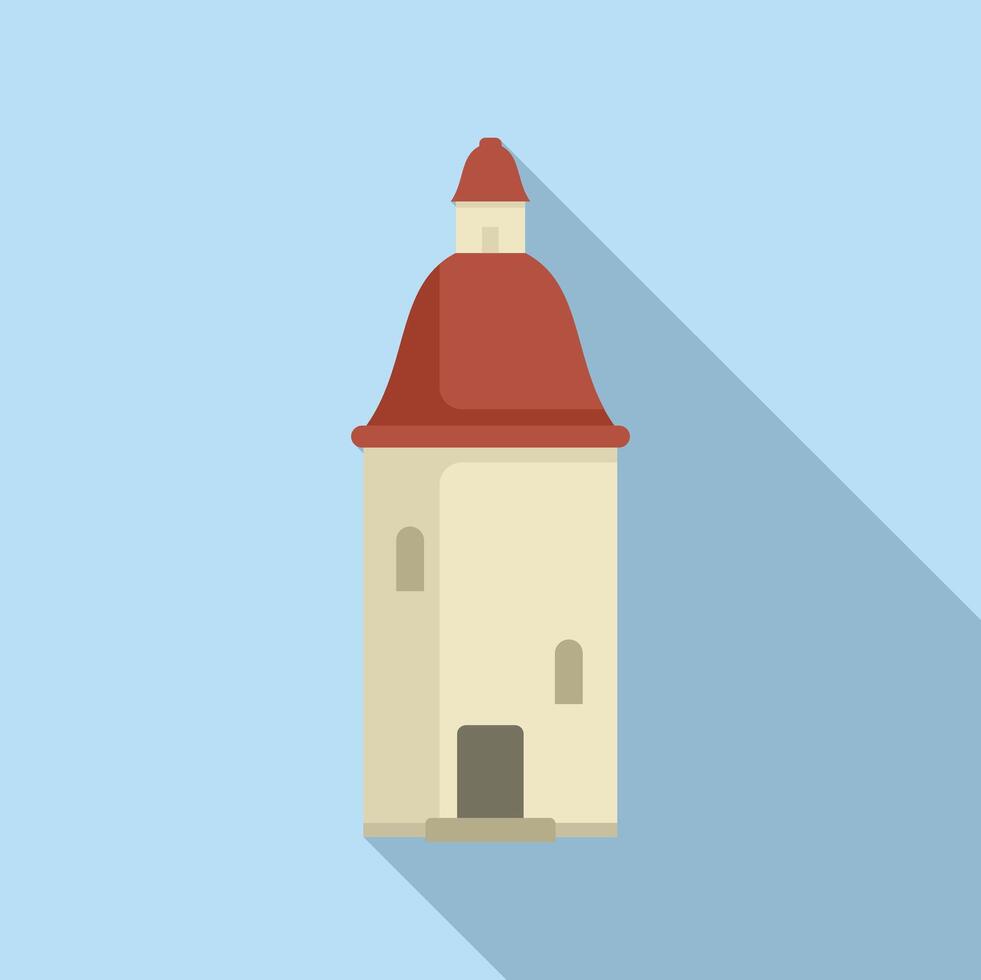 Old town hall building with red roof standing in sunlight vector