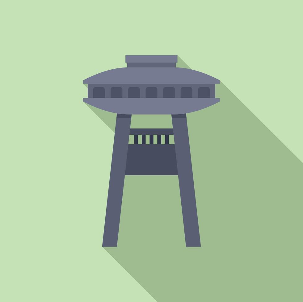Futuristic building standing tall in flat design style vector