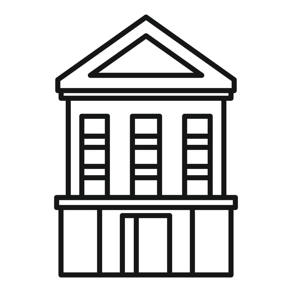 Big city hall building with columns facade vector