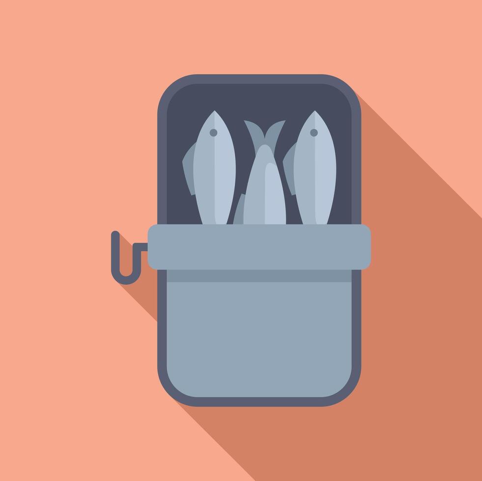 Aluminum can full of sardines preserved in oil with a ring pull vector