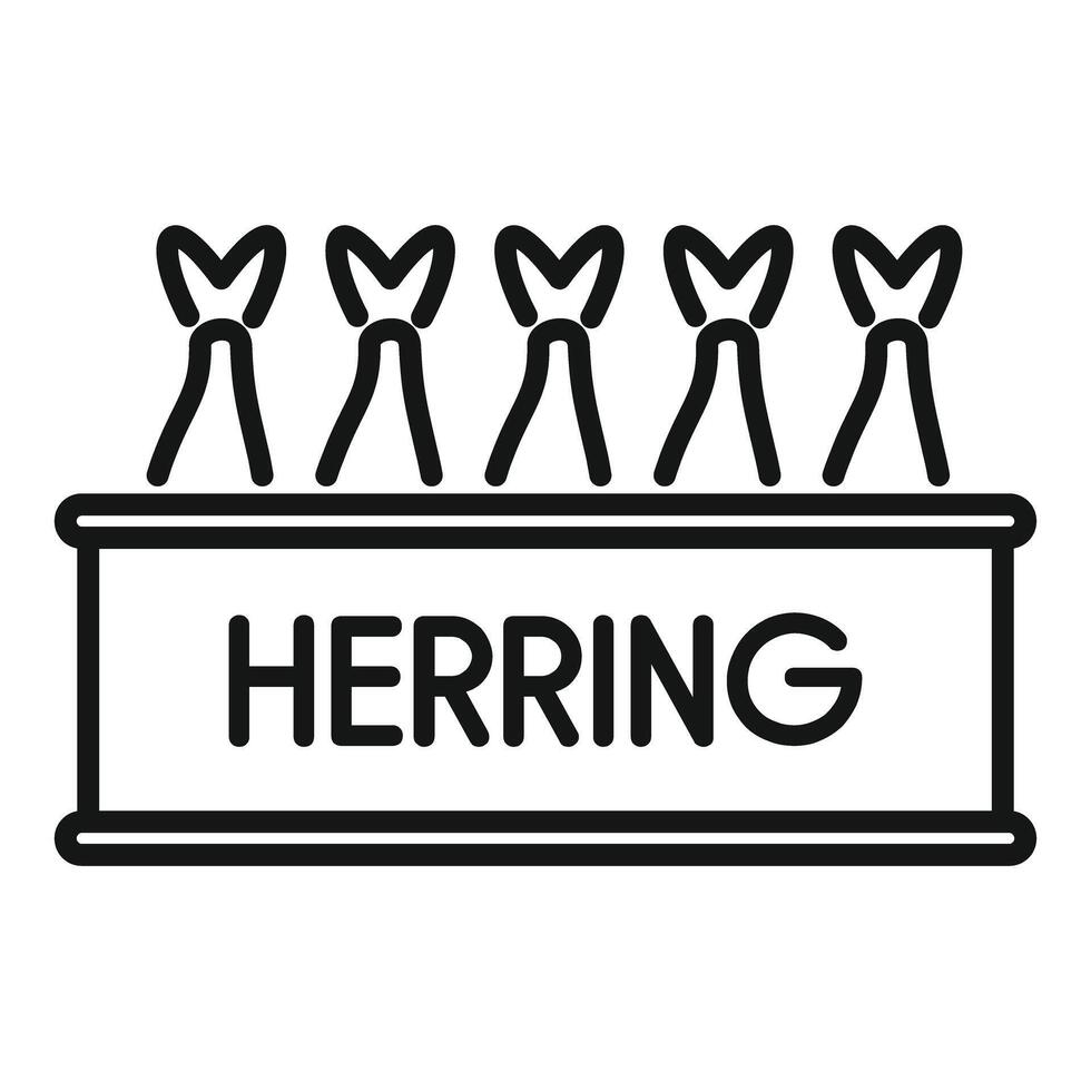 Herring can preserving food container icon vector