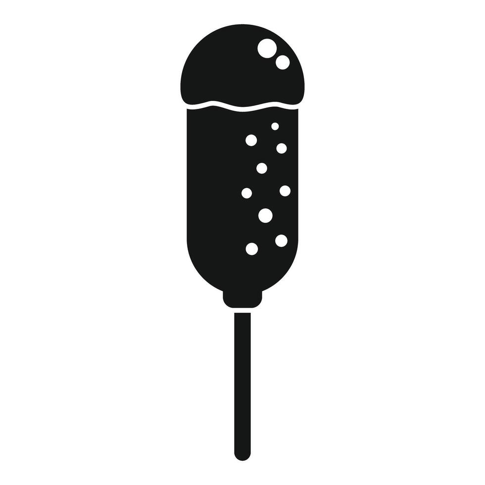 Simple icon of a japanese style corn dog with a crispy fried batter exterior vector