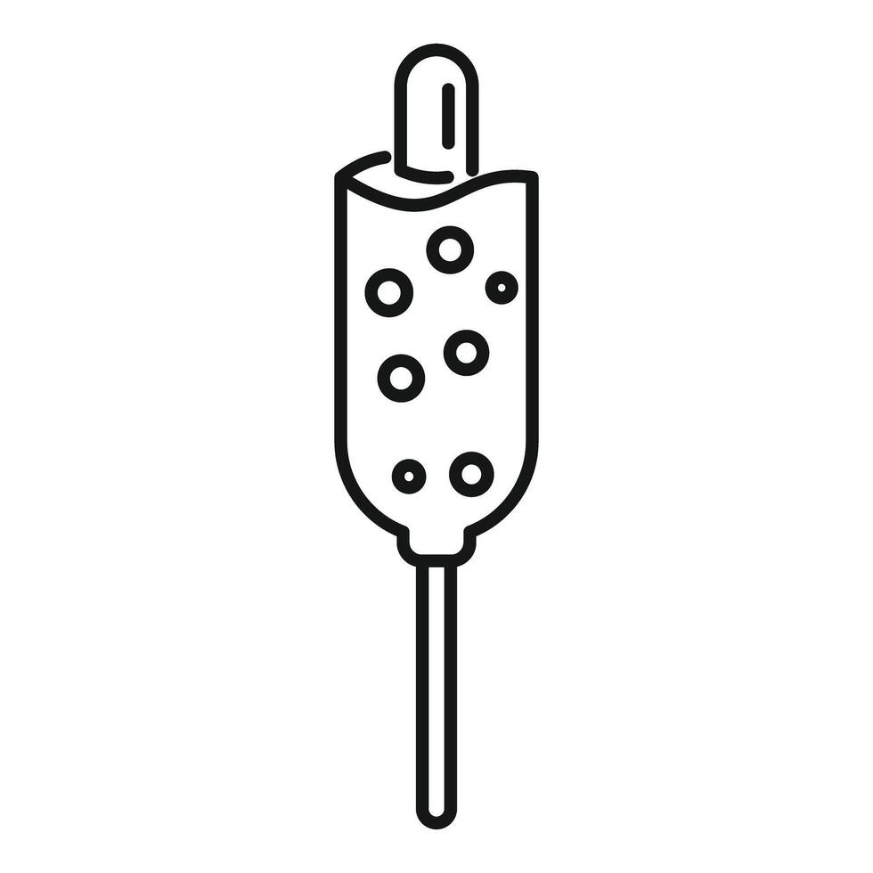 Ice cream icon representing summer dessert with bubbles vector