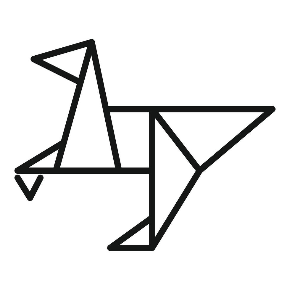 Origami bird taking flight icon representing creativity vector