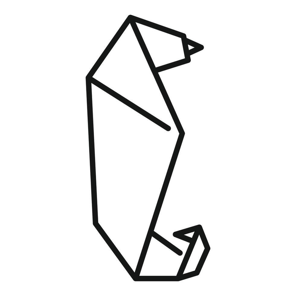 Geometric seahorse logo representing simplicity and elegance vector