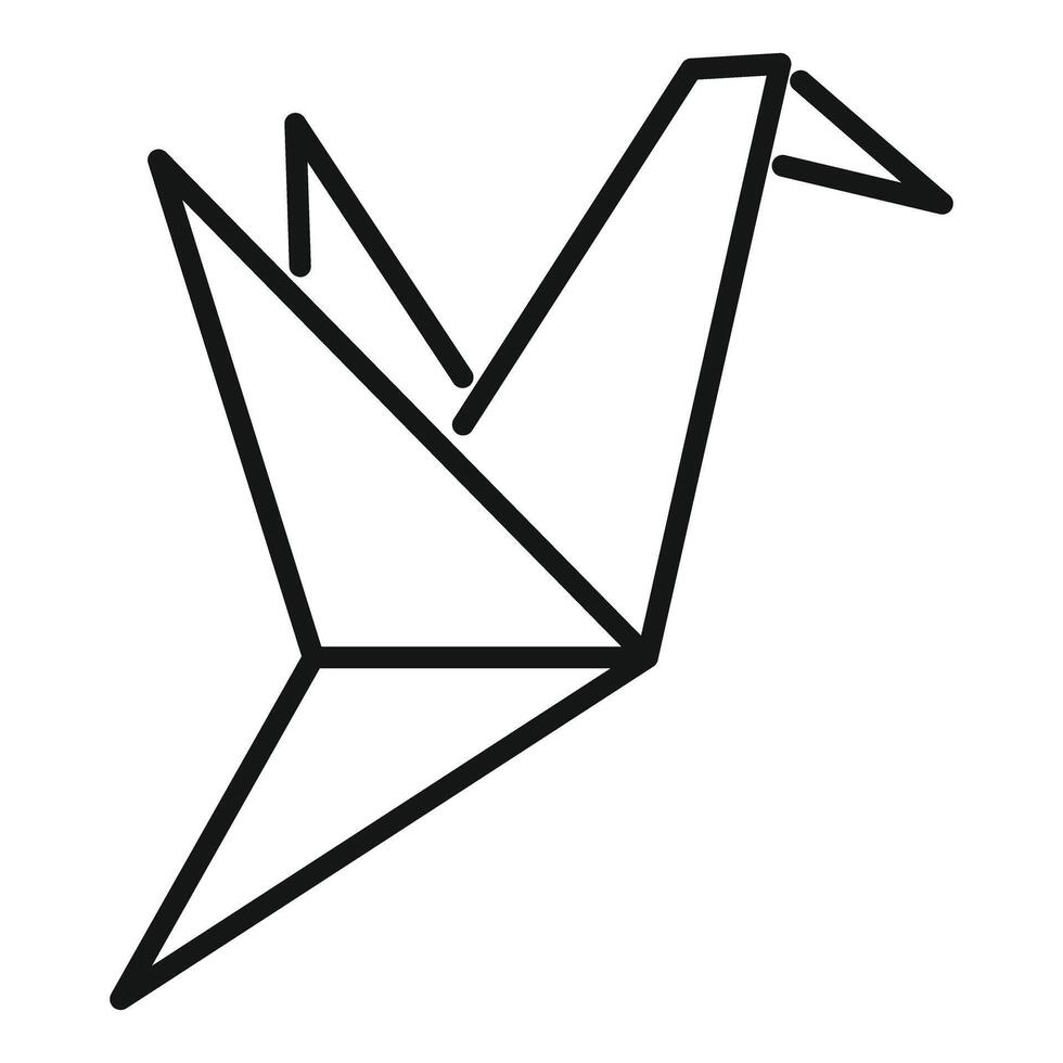 Origami bird flying peacefully representing freedom vector