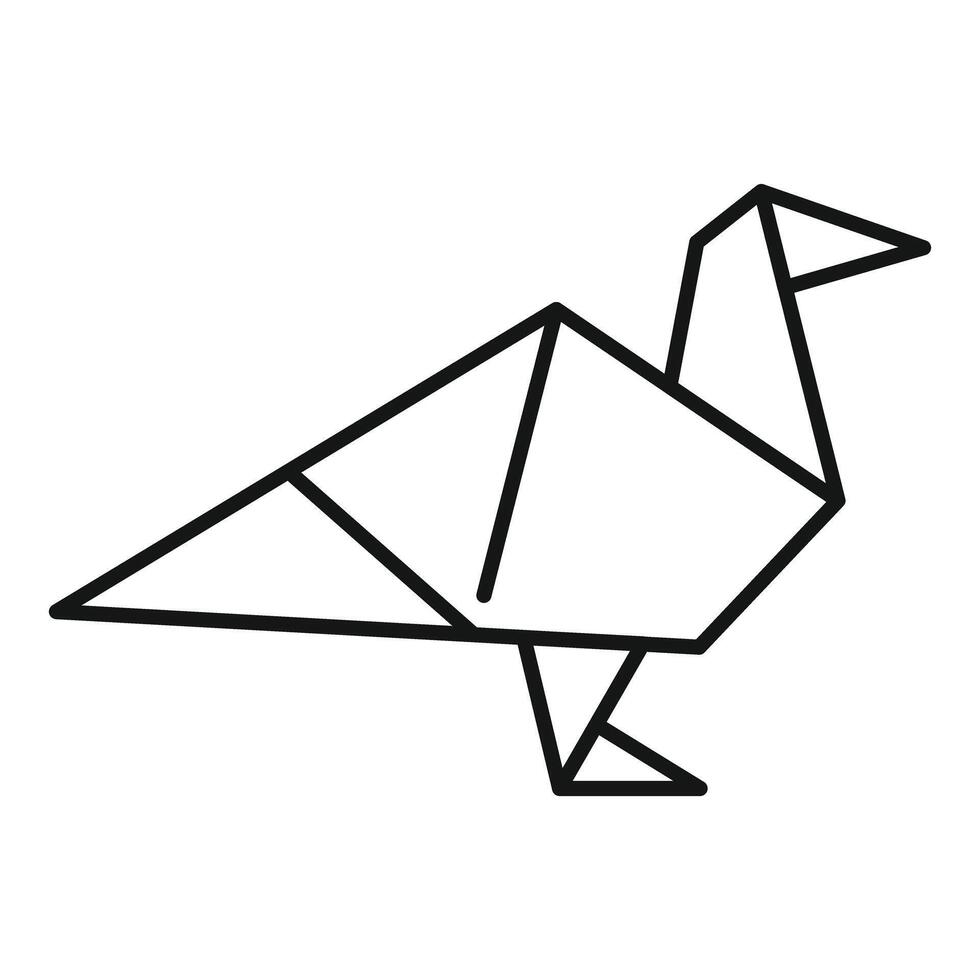 Origami bird illustration representing creativity and peace vector