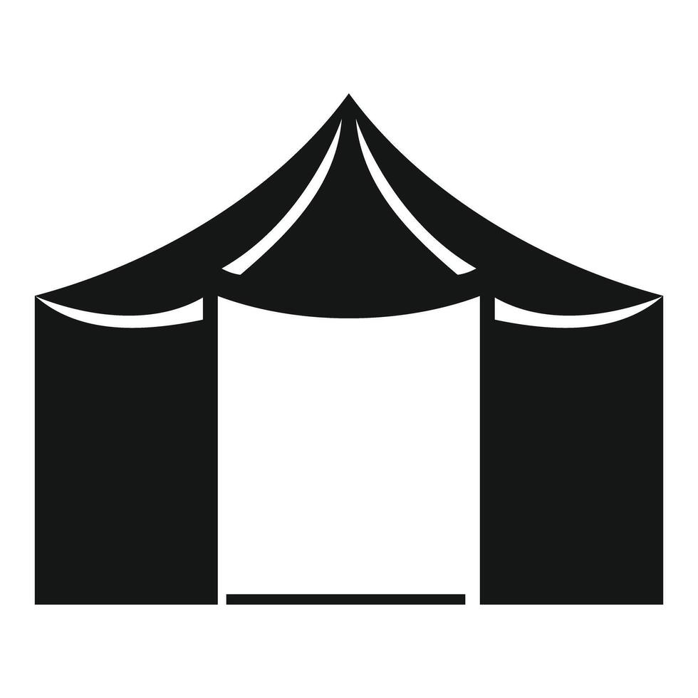 Big top circus tent standing with open entrance vector