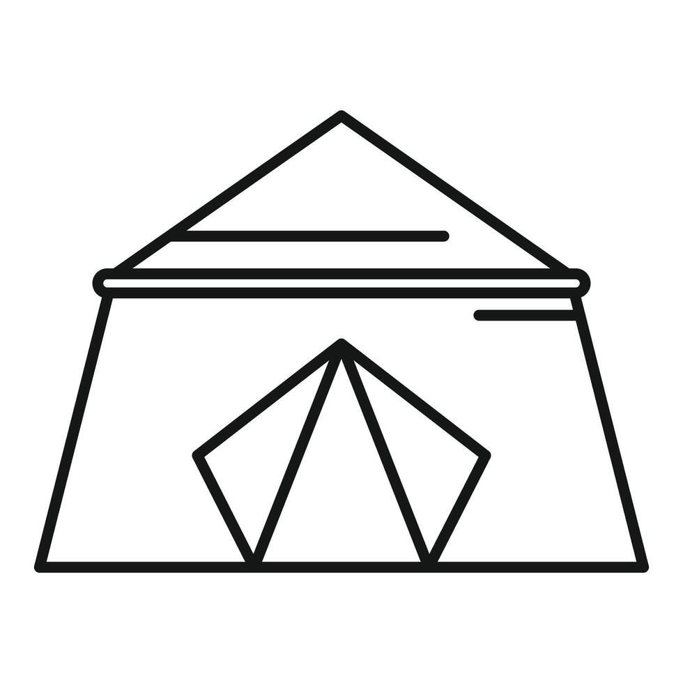 Camping tent icon representing outdoor adventure and exploration vector