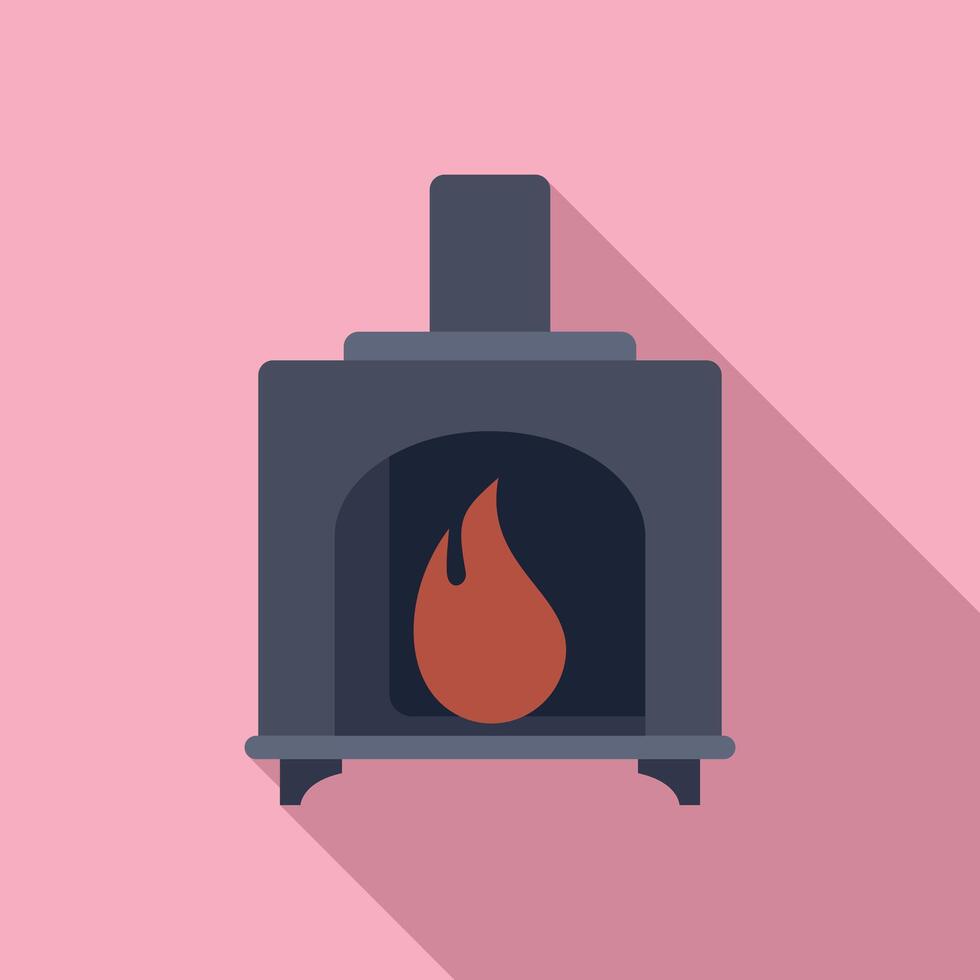 Burning fireplace providing warmth with a modern design vector