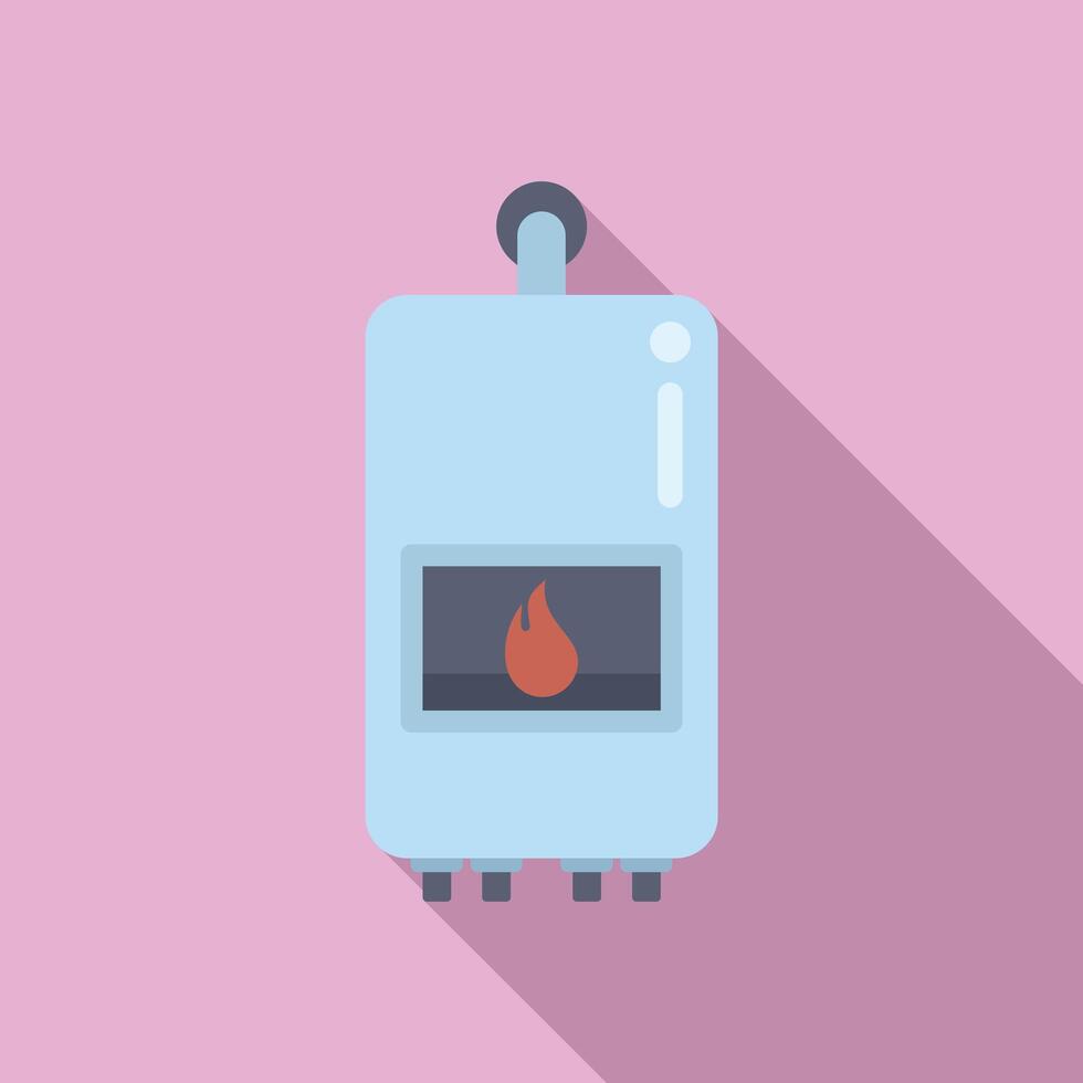 Home gas boiler providing heating and hot water vector