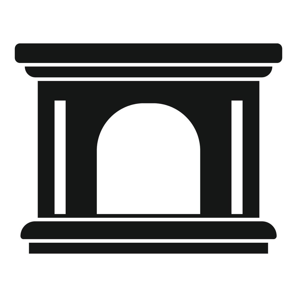 Classic empty fireplace providing warmth and comfort vector