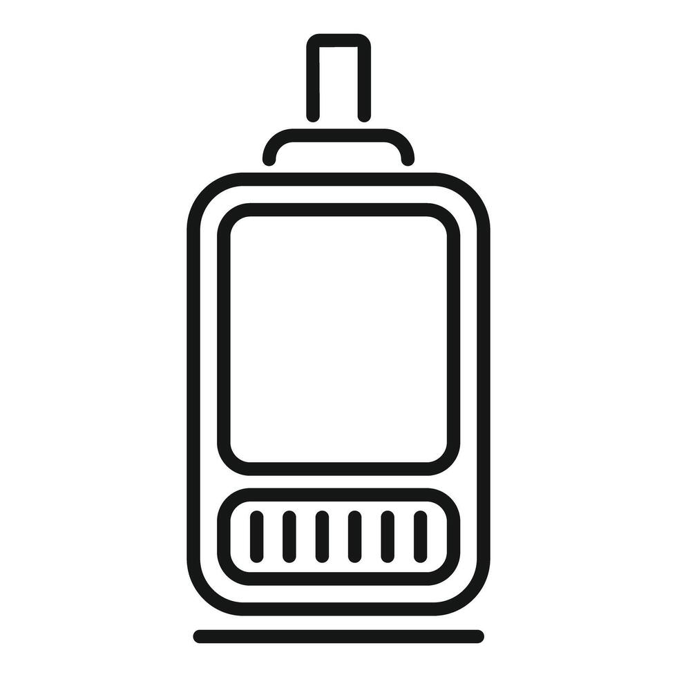 Electronic cigarette device for vaping using liquid icon vector