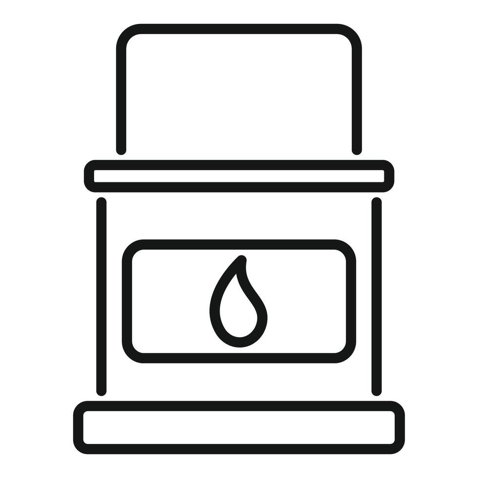 Biofuel home biofuel burning stove using biofuel icon vector