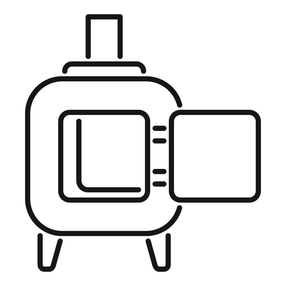 Convection furnace for home heating system vector