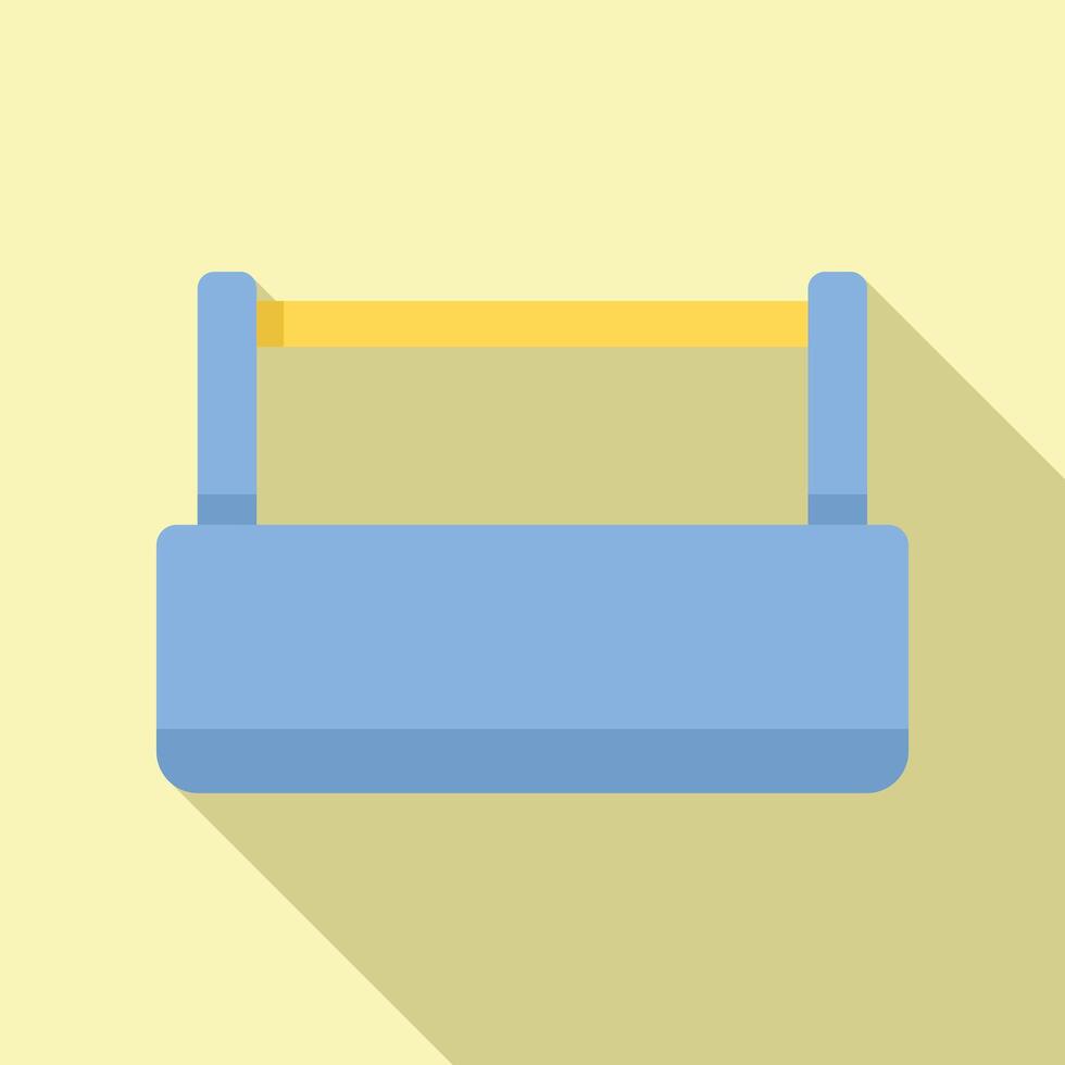 Empty metal toolbox with wooden handle for repairing and storing tools vector