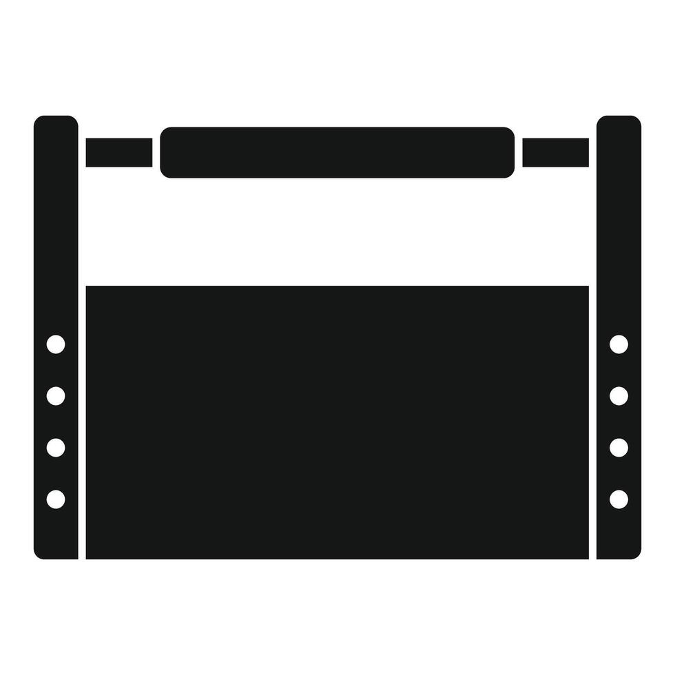 Blacksmith anvil holding hot metal forging tool icon vector