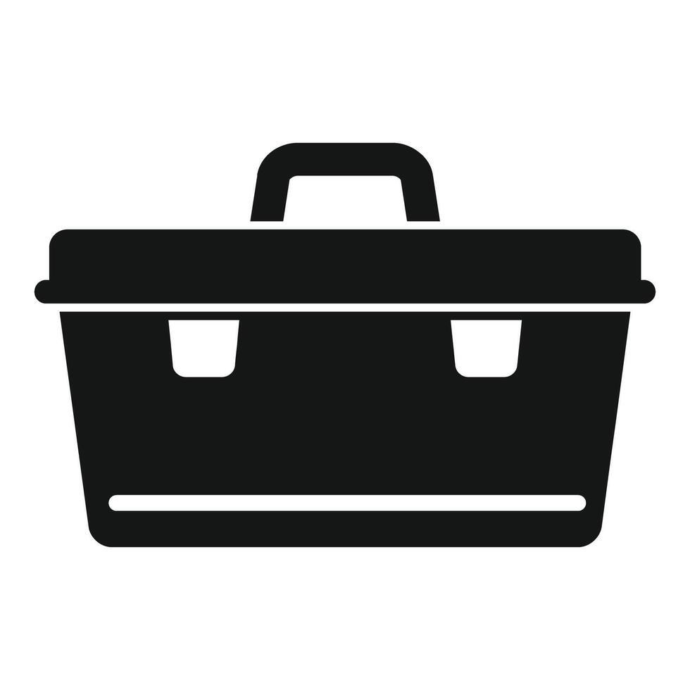 Plastic tool box for repairing and storing instruments is isolated vector