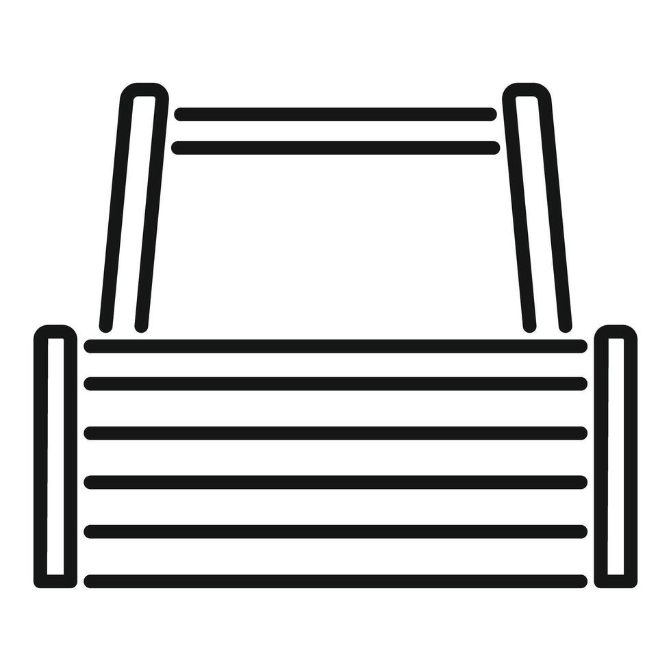 Wooden crate for carrying vegetables from market vector