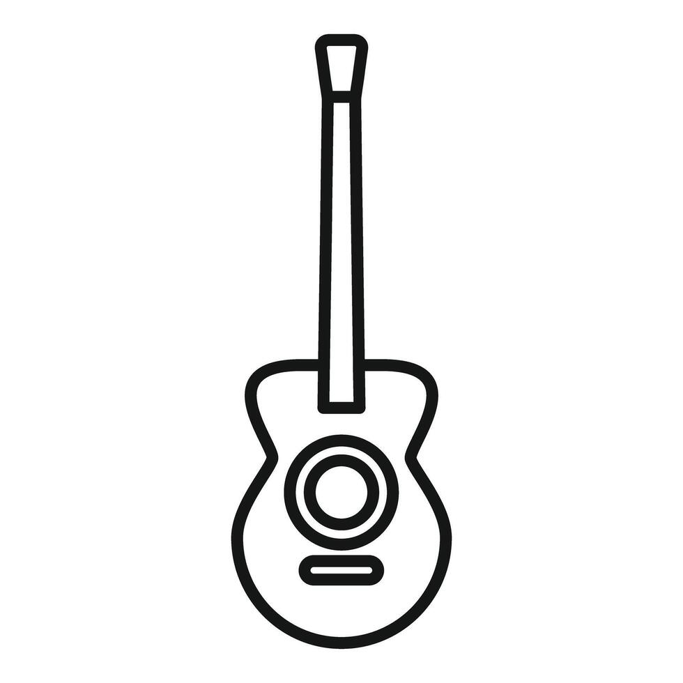 Acoustic guitar with strings showing classic design element vector