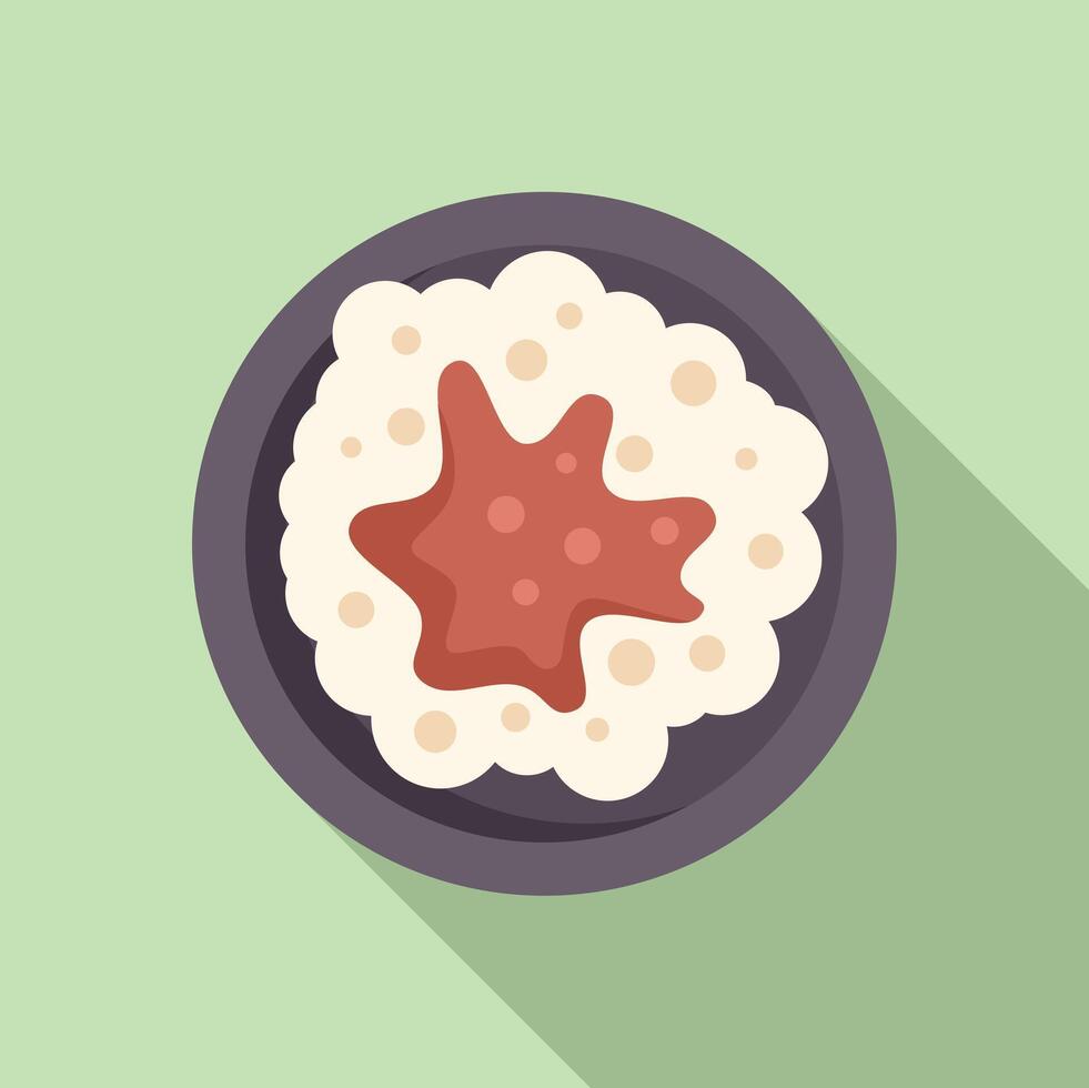 Korean cuisine bibimbap dish being served in restaurant vector