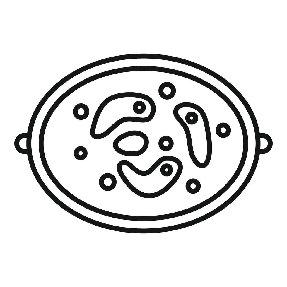 Petri dish with colony of bacteria under microscope vector