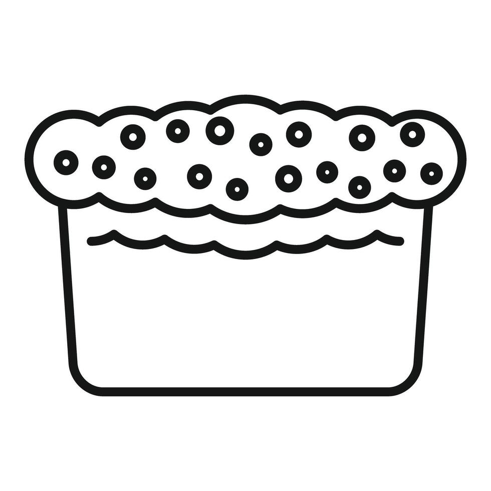 Traditional easter cake with glaze and sprinkles baking icon vector
