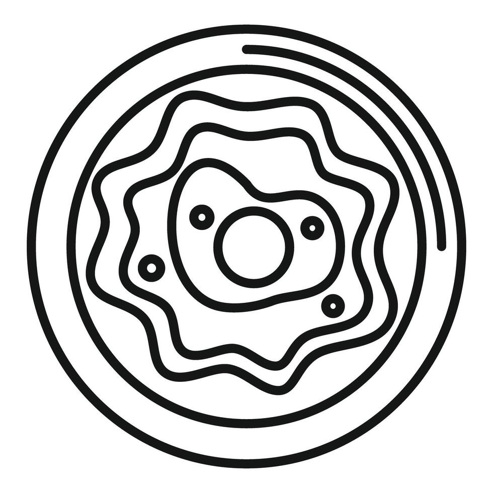 Egg cell biology icon showing human ovum structure for fertilization vector