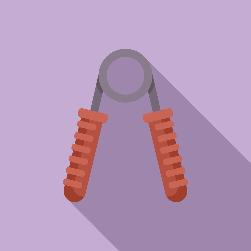 Hand grip exerciser icon, flat style vector