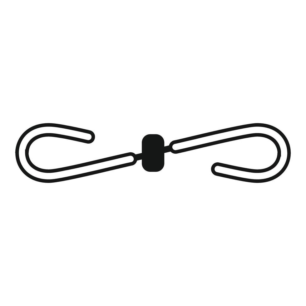 Double hook clasp fastener keeping things secure vector
