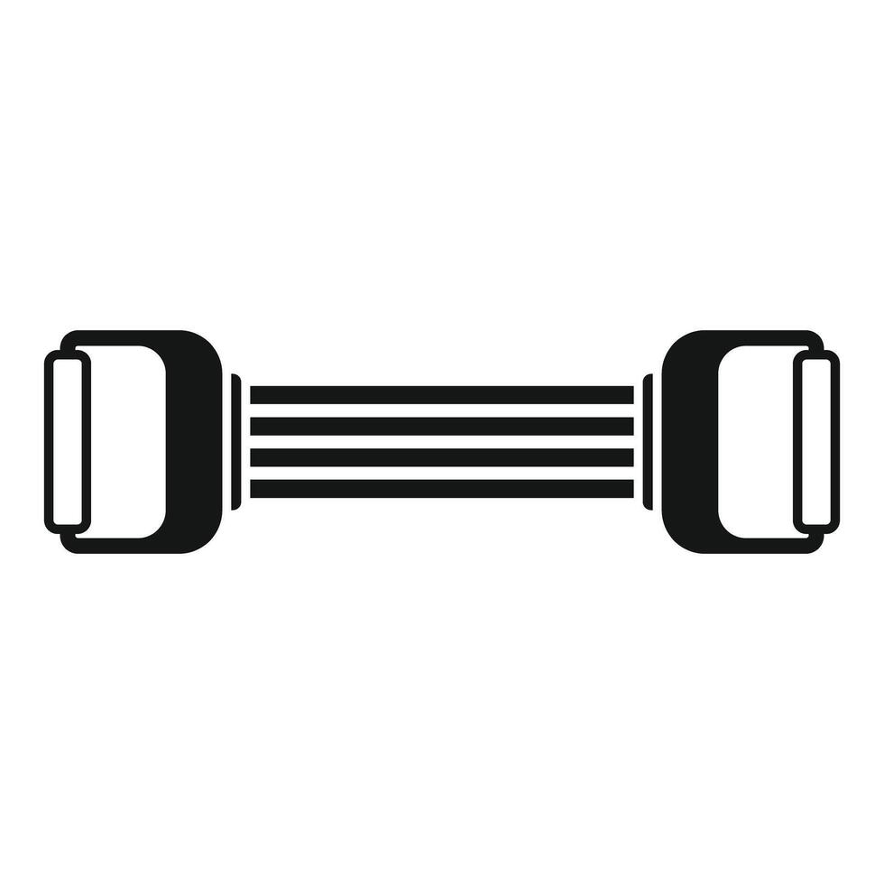 Serial cable connecting two devices using parallel lines vector